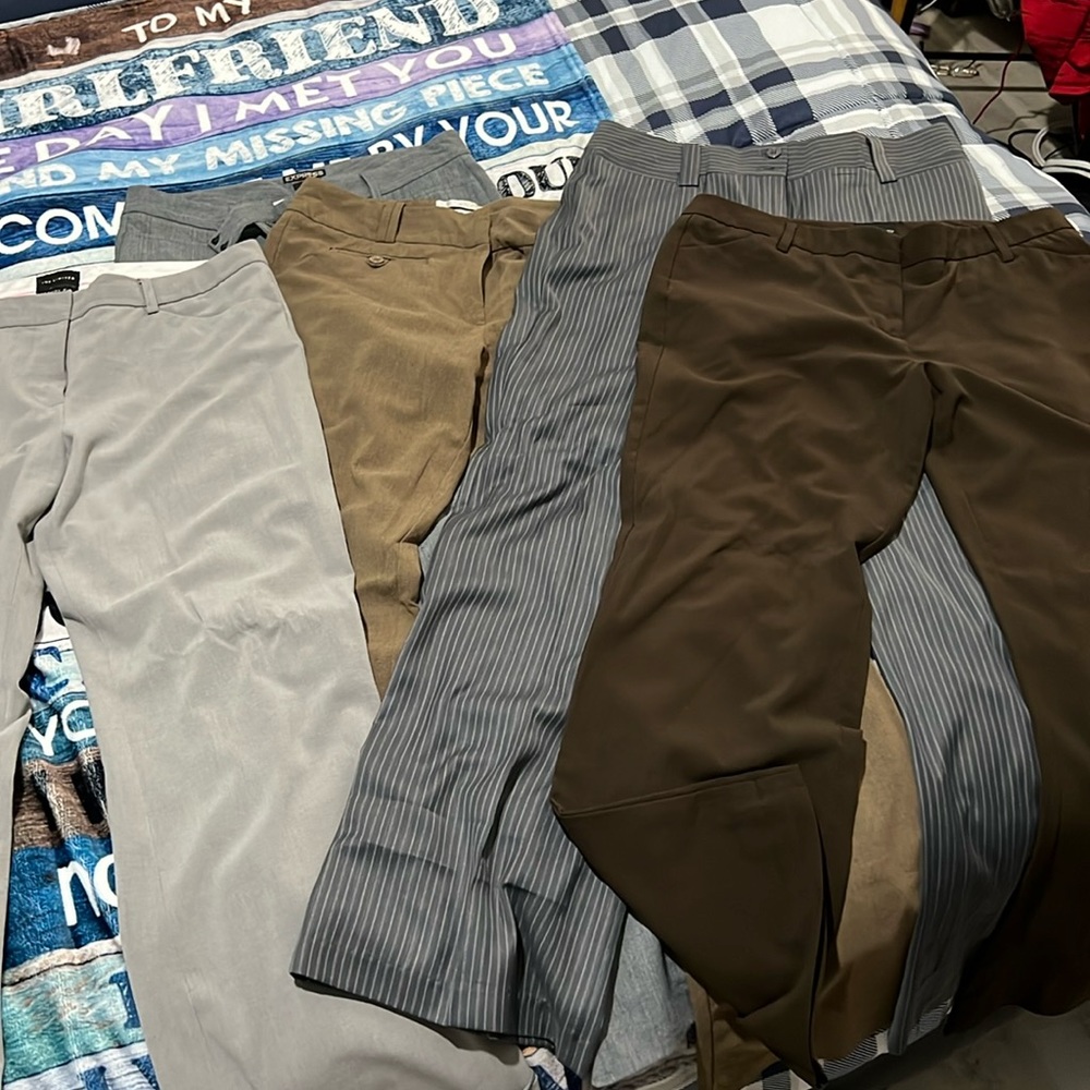 Lots of dress pants
